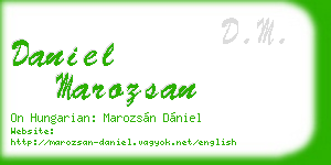 daniel marozsan business card